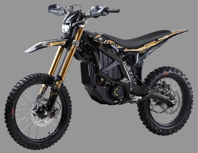 Surron Ultra Bee HP — electric off-road bike, side profile on a plain background